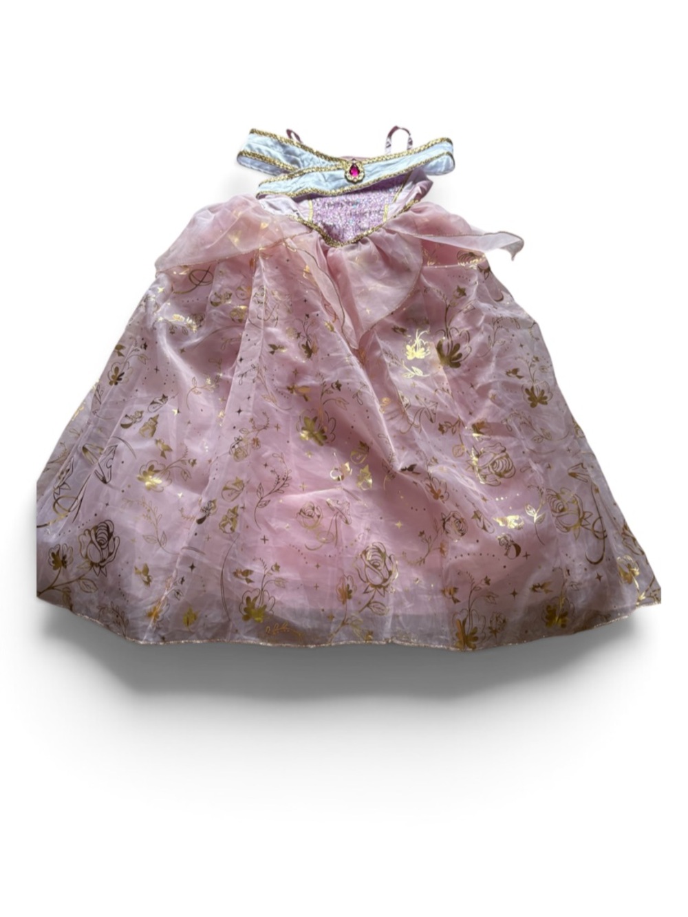 Disney Aurora Sleeping Beauty Castle Dress 9/10 World Land Cruise Gown Pink Gold